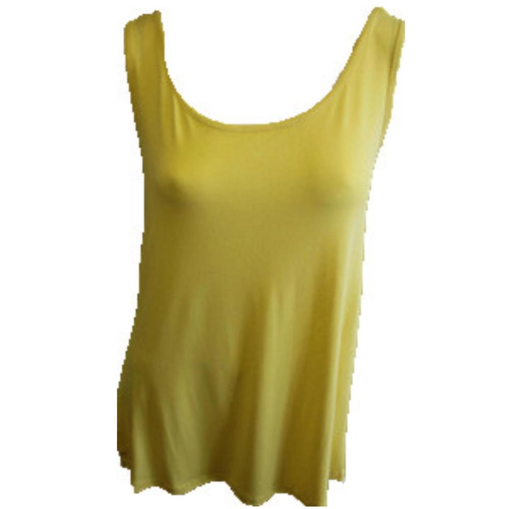 NEW ANGEL bra-friendly tunic tank top in yellow